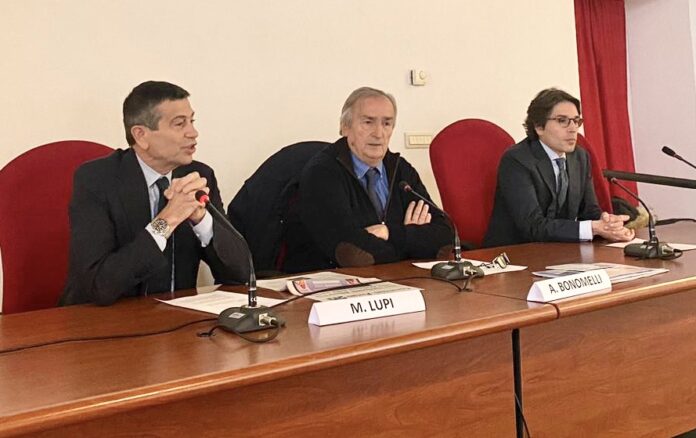 Conferenza stampa Premio Costruiamo il Futuro - da sin Lupi-Bonomelli-Bellini
