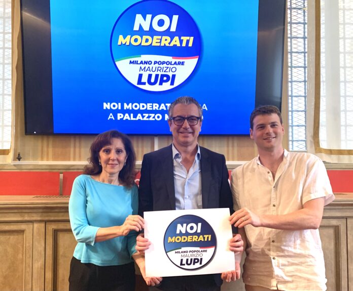 Da sin Mariangela Padalino - Alessandro Colucci (coord. Lombardia Noi Moderati) - Davide Damiano (coordinatore Milano - Noi Moderati)