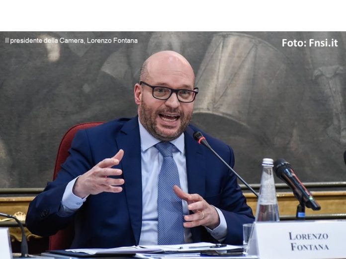 Il presidente della Camera, Lorenzo Fontana