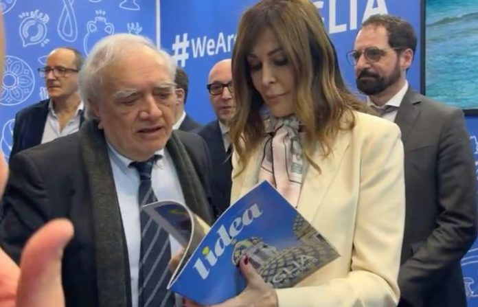 Michele Lorusso e Daniela Santanchè Michele Lorusso incontra il ministro del turismo alla BIT di Milano