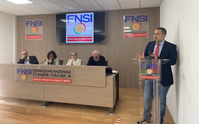 Un momento dell'incontro in Fnsi