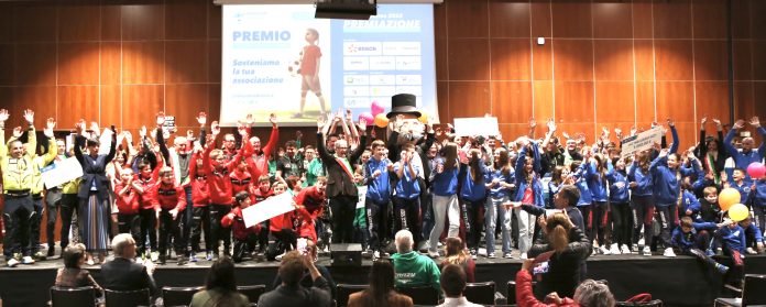 Un momento di festa sul palco