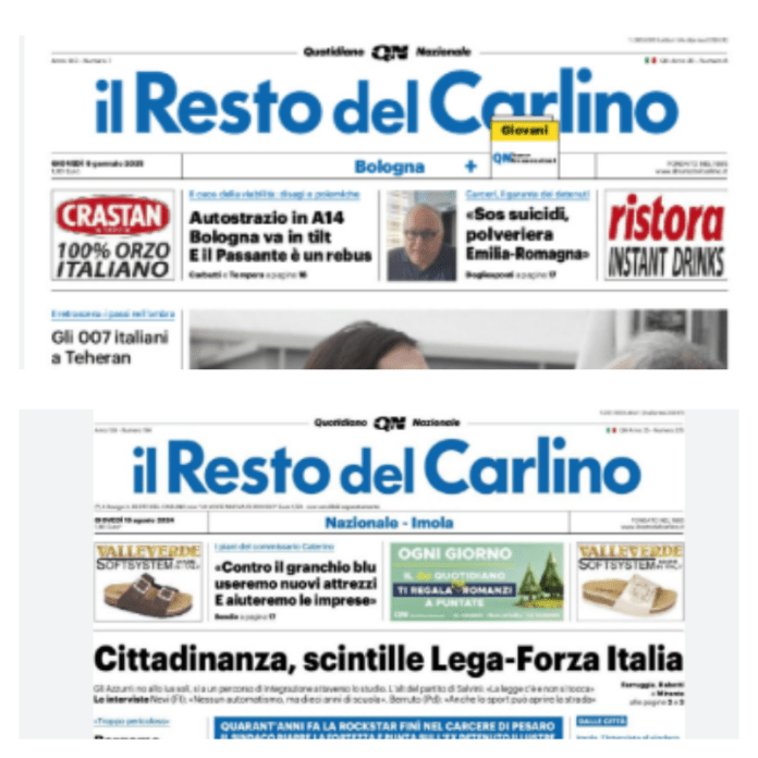 collage resto del carlino