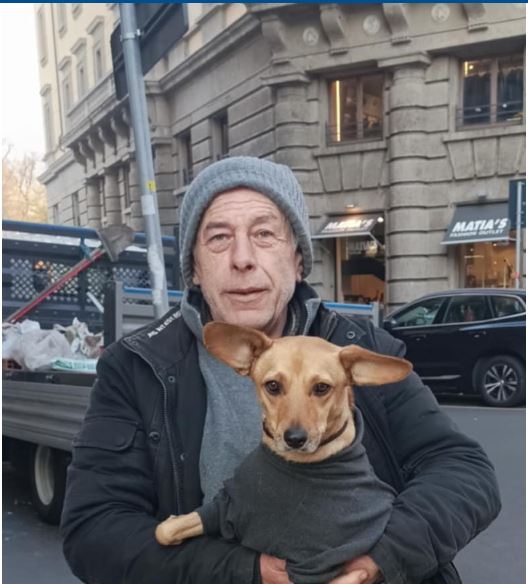 omo con cane